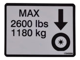 1704559 Decal, Max Tire Load | JLG